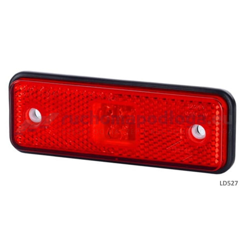 Lampa obrysowa z podkładką gumową LD 527 czerwona