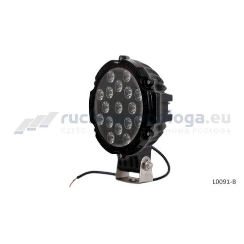 Lampa robocza LED okrągła czarna 17 LED