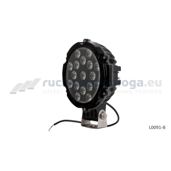 Lampa robocza LED okrągła czarna 17 LED