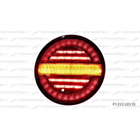 Lampa tylna FT-213, 3-funkcyjna 12/24 V, okrągła, uniwersalna