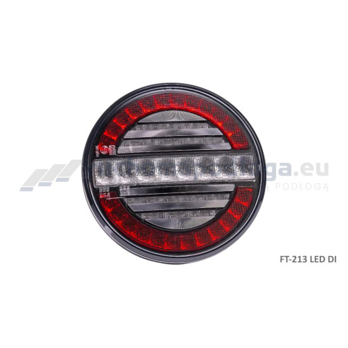 Lampa tylna FT-214, 3-funkcyjna 12/24 V, okrągła, uniwersalna