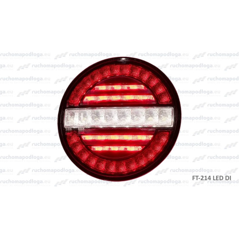 Lampa tylna FT-214, 3-funkcyjna 12/24 V, okrągła, uniwersalna