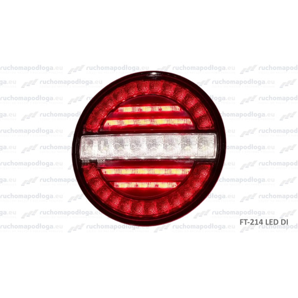 Lampa tylna FT-214, 3-funkcyjna 12/24 V, okrągła, uniwersalna