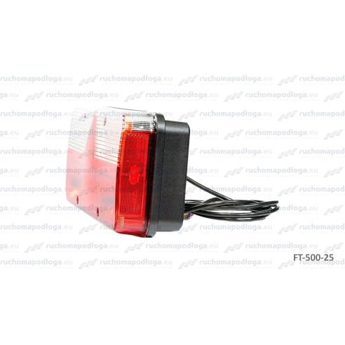 Lampa tylna KINGPOINT 12-36V, żarówka, 6-funkcyjna, PRAWA