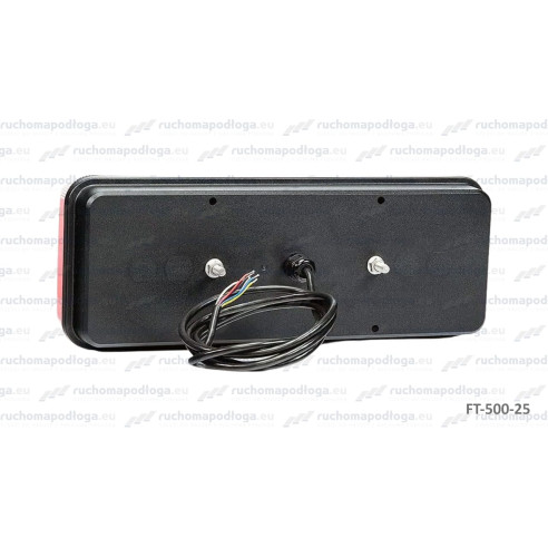 Lampa tylna KINGPOINT 12-36V, żarówka, 6-funkcyjna, PRAWA