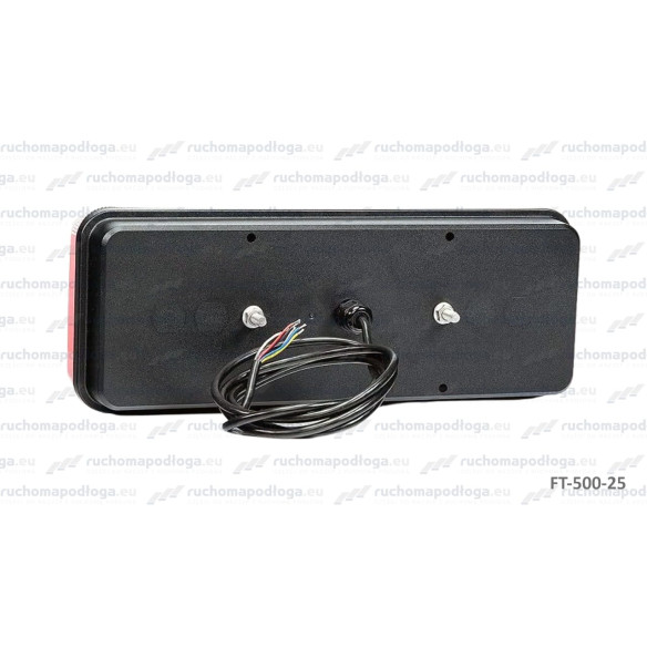 Lampa tylna KINGPOINT 12-36V, żarówka, 6-funkcyjna, PRAWA