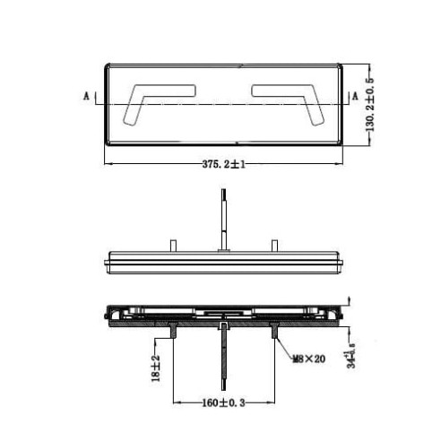 Lampa tylna KMR1 96 LED 12/24 V z trójkątem LEWA