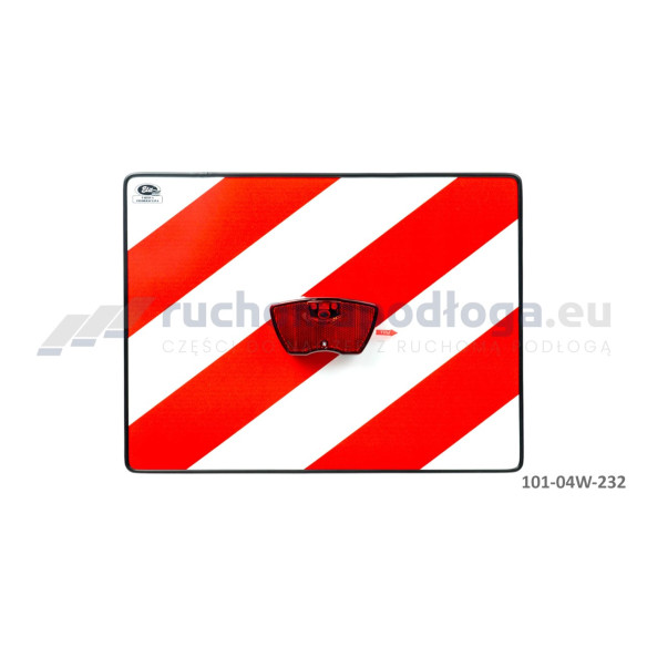 Tablica TI-PG/WOZ lampka czerwona na baterie z wężykiem 300×400