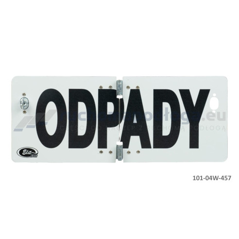 Tablica TI-R/ODPADY/Ł gładka składana 120×300