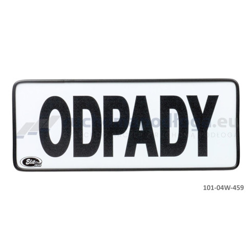 Tablica TI-R/ODPADY/W gładka z wężykiem 120×300
