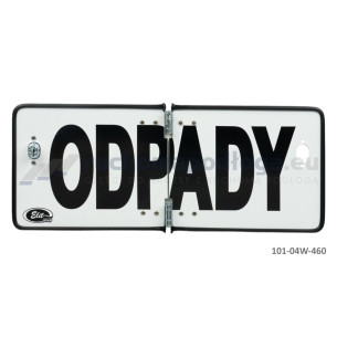 Tablica TI-R/ODPADY/WŁ gładka składana z wężykiem 120×300