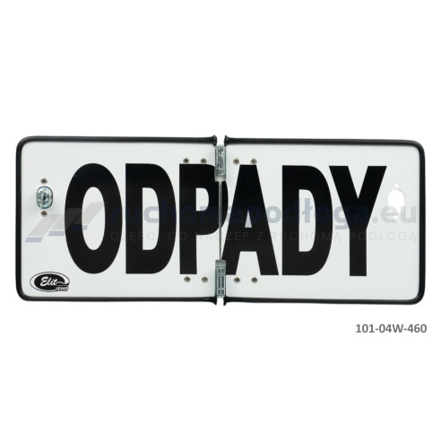 Tablica TI-R/ODPADY/WŁ gładka składana z wężykiem 120×300