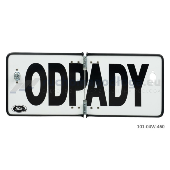 Tablica TI-R/ODPADY/WŁ gładka składana z wężykiem 120×300