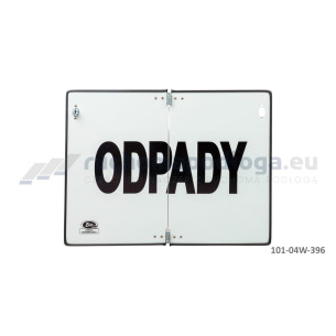 Tablica TI-R/ODPADY/WŁ o odblaskowa z wężykiem składana 400×300