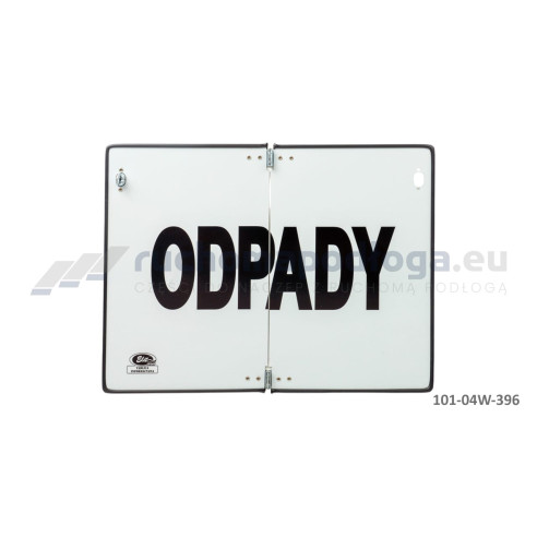 Tablica TI-R/ODPADY/WŁ o odblaskowa z wężykiem składana 400×300
