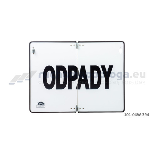 Tablica TI-R/ODPADY/WŁ składana z wężykiem 400×300