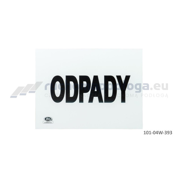 Tablica TI-R/ODPADY/Z gładka 400×300