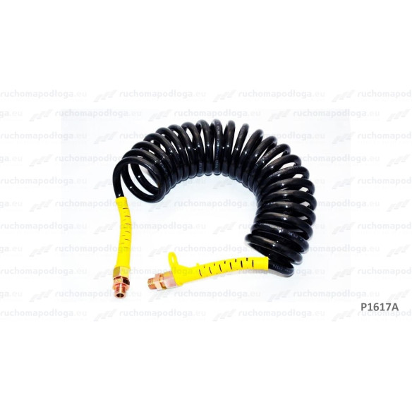 Przewód spiralny pneumatyczny PUR M16 5,5m ŻÓŁTY