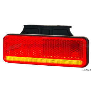 Lampa obrysowa Slim XS czerwona na kątowniku