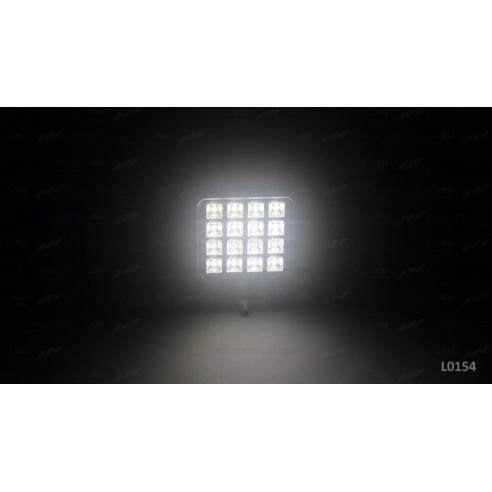 Lampa robocza 16x LED kwadrat z włącznikiem L0154