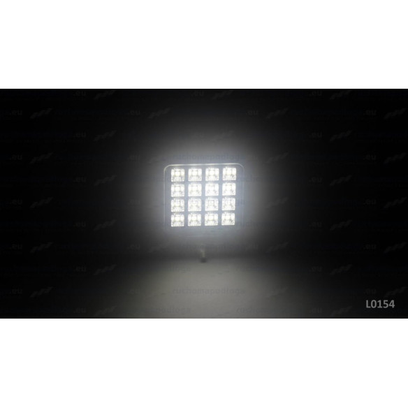 Lampa robocza 16x LED kwadrat z włącznikiem L0154