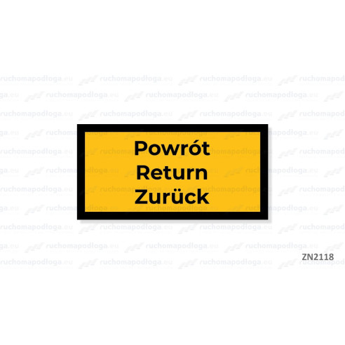 Oznaczenie przewodów naczepy "POWRÓT"