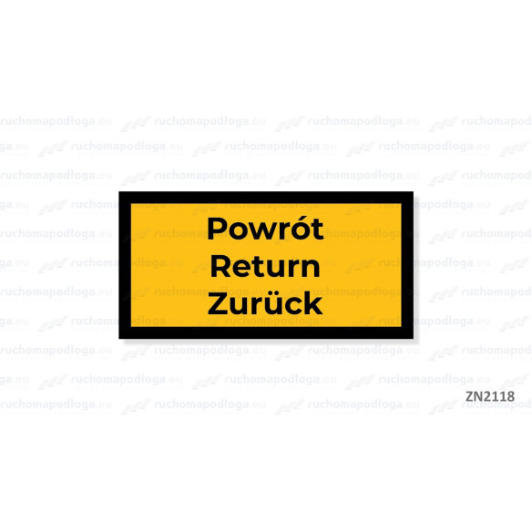 Oznaczenie przewodów naczepy "POWRÓT"