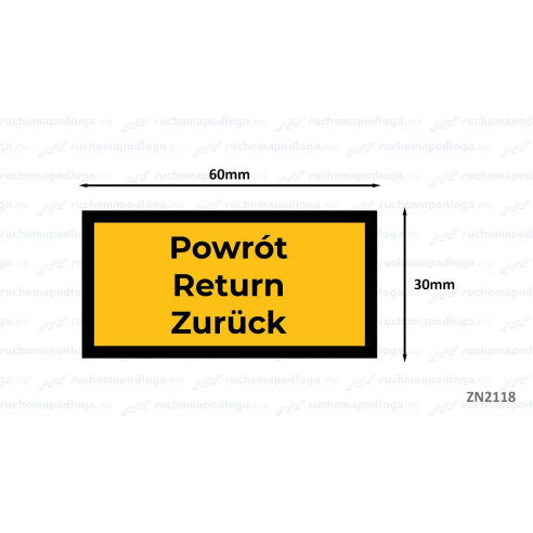 Oznaczenie przewodów naczepy "POWRÓT"