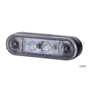 Lampa obrysowa LD 956 biała z podkładkami niską i wysoką 12/24V