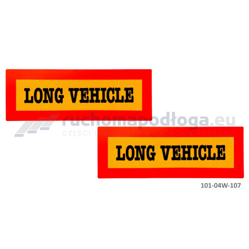 Tablica TI-R/LONG VEHICLE 565x200 2 szt.