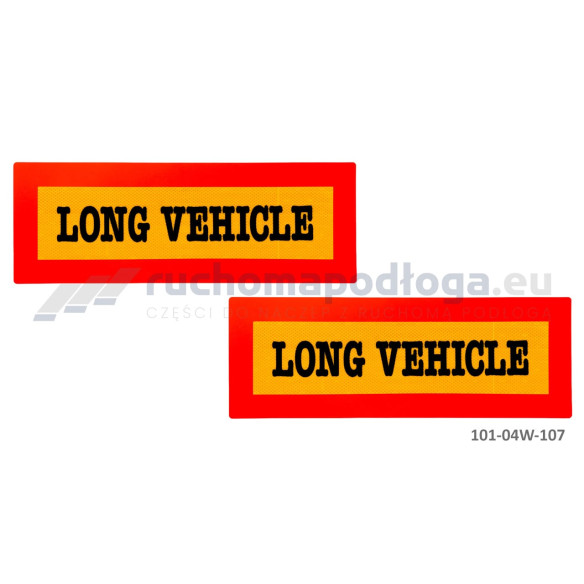 Tablica TI-R/LONG VEHICLE 565x200 2 szt.