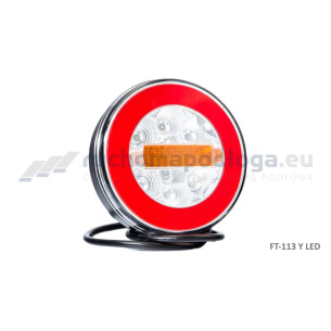 Lampa tylna LED, 3-funkcyjna, 12/24 V, do montażu szeregowego, z przewodem