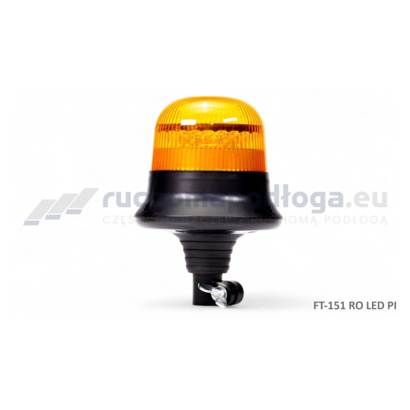 Lampa ostrzegawcza LED na trzpieniu montażowym, 12-36V, błysk rotacyjny