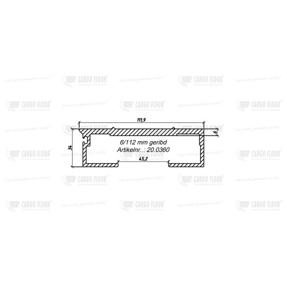 Listwa podłogowa Cargo Floor 112/8mm żebrowana DS