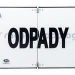 Tablica TI-R/ODPADY/WŁ składana z wężykiem 400×300