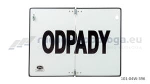 Tablica TI-R/ODPADY/WŁ o odblaskowa z wężykiem składana 400×300