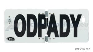 Tablica TI-R/ODPADY/Ł gładka składana 120×300
