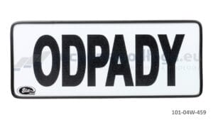 Tablica TI-R/ODPADY/W gładka z wężykiem 120×300