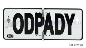 Tablica TI-R/ODPADY/WŁ gładka składana z wężykiem 120×300