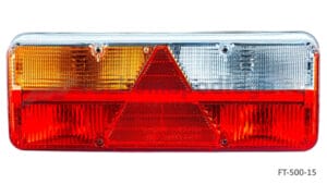 Lampa tylna KINGPOINT 12-36V, żarówka, 6-funkcyjna, LEWA