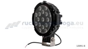 Lampa robocza LED okrągła czarna 17 LED