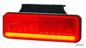 Lampa obrysowa Slim XS czerwona na kątowniku