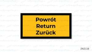 Oznaczenie przewodów naczepy "POWRÓT"