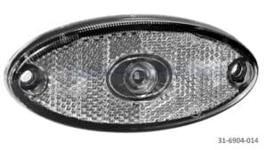 Lampa obrysowa Flatpoint II biała P&R 0,5m