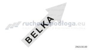Naklejka odblaskowa "BELKA" strzałka - biała