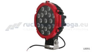 Lampa robocza LED 17x LED okrągła czerwona L0091