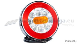Lampa tylna LED, 3-funkcyjna, 12/24 V, uniwersalna, z przewodem