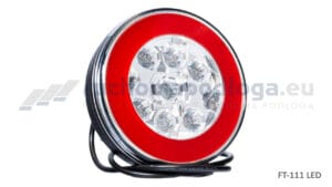 Lampa tylna LED, 2-funkcyjna (pozycyjne i przeciwmgłowe), 12/24 V, uniwersalna z przewodem