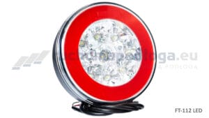 Lampa tylna LED, 2-funkcyjna (pozycyjne i cofania), 12/24 V, uniwersalna z przewodem