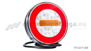 Lampa tylna LED, 3-funkcyjna, 12/24 V, do montażu szeregowego, z przewodem